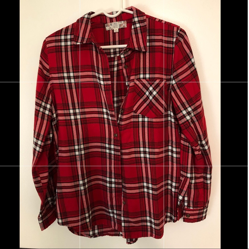 PINK ROSE, Women’s Red Flannel, Size S